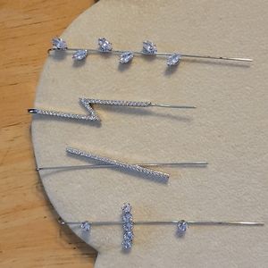 Silver cuff earrings